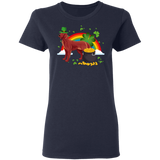 Leprechaun Irish Setter Dog Lover St Patrick's Day Gifts Ladies T-Shirt - Macnystore