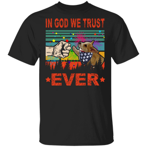 In God We Trust Ever Cute Corgi Wearing American Flag 4th Of July Gifts T-Shirt - Macnystore