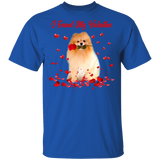 I Found My Valentine Pomeranian Dog Pet Lover Fans Matching Shirts For Couples Boys Girls Women Personalized Valentine Gifts T-Shirt - Macnystore