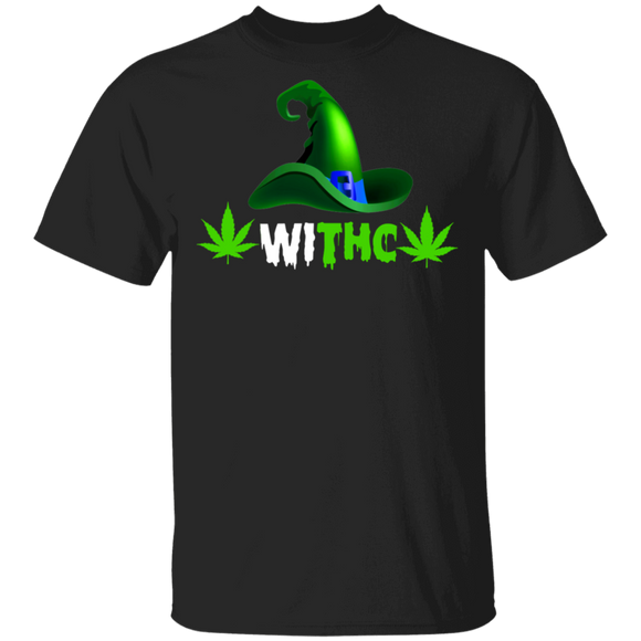 Halloween Witch Lover Shirt Withc Cool Halloween Witch Hat THC 420 Pot Smoker Weed Stoner Gifts Halloween T-Shirt - Macnystore