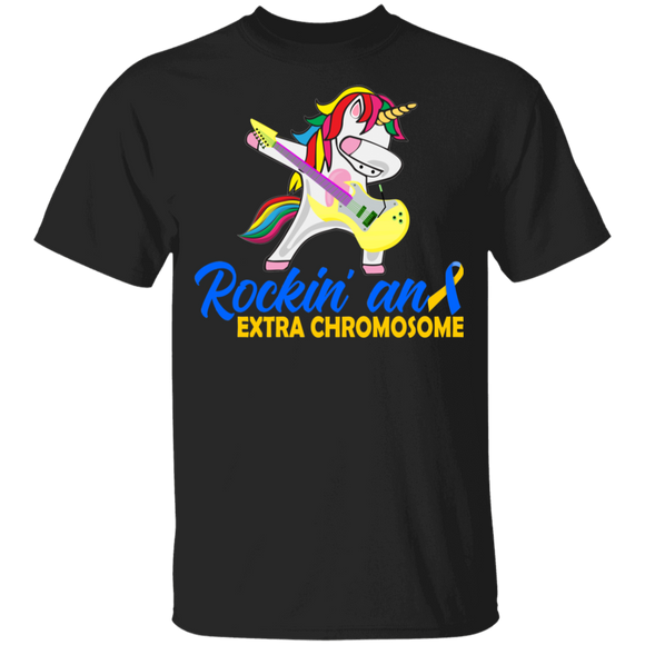 Rockin' And Extra Chromosome Down Syndrome Awareness Gifts Youth T-Shirt - Macnystore