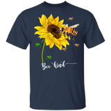 Bee Kind Cute Bees On Sunflower Shirt Be Kind Shirt Matching Kids Men Women Gifts T-Shirt - Macnystore