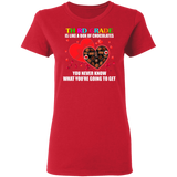 Third Grade Is Like A Box Of Chocolates Matching Shirts For Elementary Middle Teacher Personalized Valentine Gifts Ladies T-Shirt - Macnystore