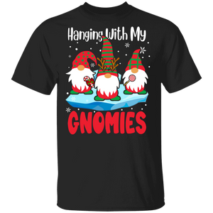 Christmas Gnomes Shirt Hanging With My Gnomies Funny Christmas Gnomes Lover Gifts Christmas T-Shirt - Macnystore
