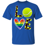 Cute Love LGBT Tennis Shirt Matching Proud LGBT Support Gay Lesbian Tennis Lover Player Gifts T-Shirt - Macnystore