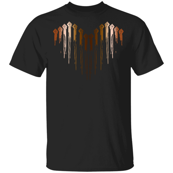 Heart Strong Power Hands Matching Juneteeth Black Master African American Gifts T-Shirt - Macnystore