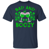 Funny Bad And Boozy Drinking Wine Drunker Patrick's Day T-Shirt - Macnystore