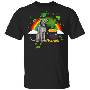 Leprechaun Irish Wolfhound Dog Lover St Patrick's Day Gifts T-Shirt - Macnystore