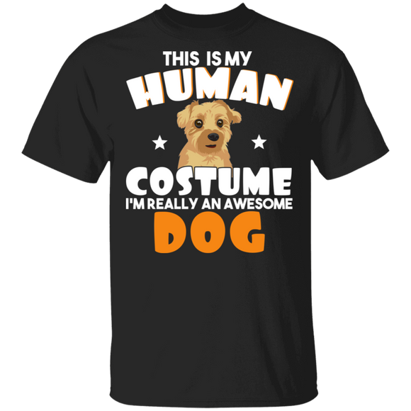 Cute This Is My Human Costume I'm Really An Awesome Dog T-Shirt - Macnystore