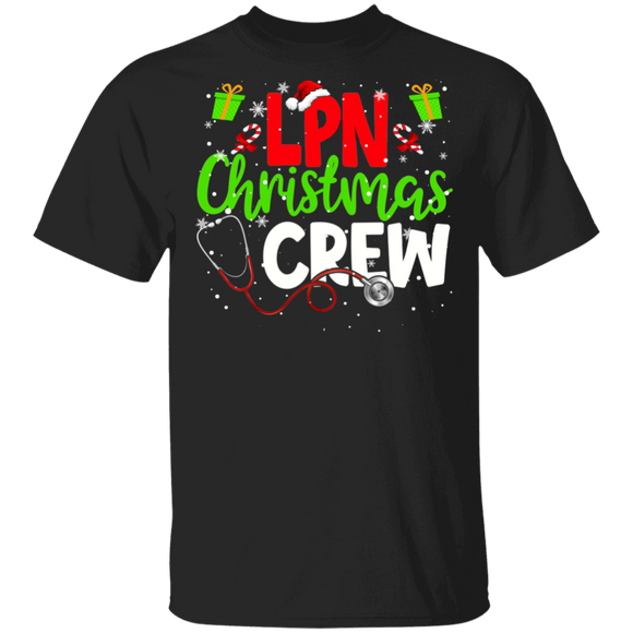 Christmas Nurse Shirt LPN Christmas Crew Funny Christmas Nurse Crew ER ICU Nursing Squad Gifts T-Shirt - Macnystore
