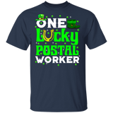 One Lucky Postal Worker Funny St Patrick's Day Irish Gifts T-Shirt - Macnystore