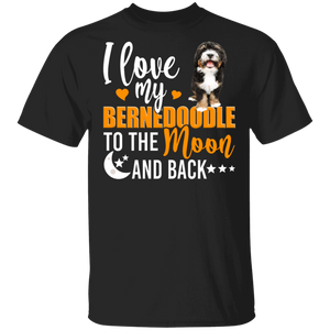 Dog Lover Shirt I Love My Bernedoodle To The Moon And Back Funny Dog Lover Gifts T-Shirt - Macnystore