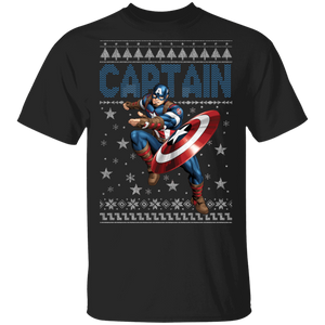 Christmas Movie Lover Shirt Captain Cool Christmas Sweater Captain America Movie Character Lover Gifts Christmas T-Shirt - Macnystore