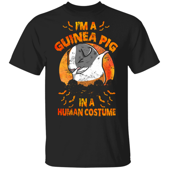 I'm A Guinea Pig In A Human Costume Funny Guinea Pig Lover Halloween Gifts T-Shirt - Macnystore