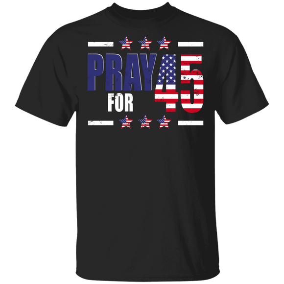 Christian Election Shirt Christian Pray For 45 Jesus Cool American Flag Election Christian Gifts T-Shirt - Macnystore