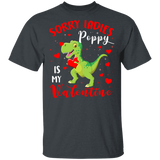 Sorry Ladies Poppy Is My Valentine T Rex Lover Kids Matching Shirts For Couples Boys Men Personalized Valentine Gifts T-Shirt - Macnystore