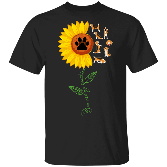 You Are My Sunshine Sunflower Flower Beagle Dog Pet Lover Owner Gifts T-Shirt - Macnystore
