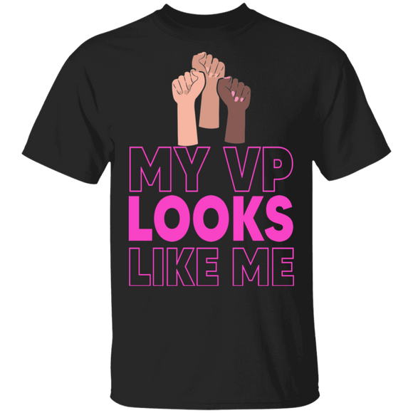 Election Black Shirt My VP Looks Like Me Cute Black Girls Women Hands Gifts T-Shirt - Macnystore