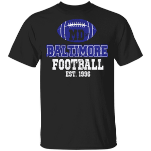 Football Lover Shirt MD Baltimore Football Est 1996 Cool Football Player Lover Gifts T-Shirt - Macnystore