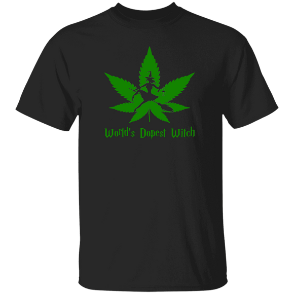 Halloween Witch Weed Lover Shirt World's Dopest Witch Cool Halloween Witch Weed Lover Gifts Halloween T-Shirt - Macnystore