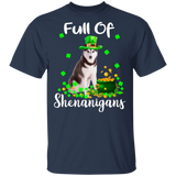 Full Of Shenanigans Leprechaun Husky Patricks Day T-Shirt - Macnystore