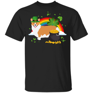 Leprechaun Corgi Dog Lover St Patrick's Day Gifts T-Shirt - Macnystore