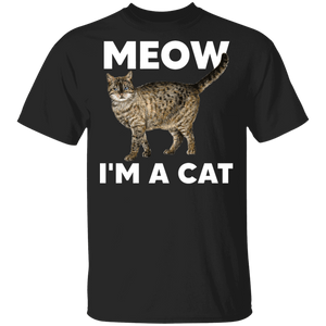 Meow I'm A Cat Funny Halloween Cat Lover Gifts T-Shirt - Macnystore