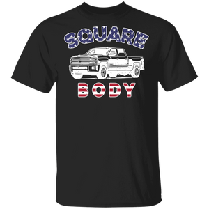 American Flag Shirt Square Body Cool American Flag Patriotic Squarebody Truck Lover Gifts T-Shirt - Macnystore