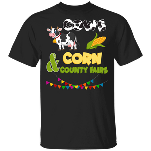 Funny Cows, Corns And County Fairs Holiday T-Shirt - Macnystore