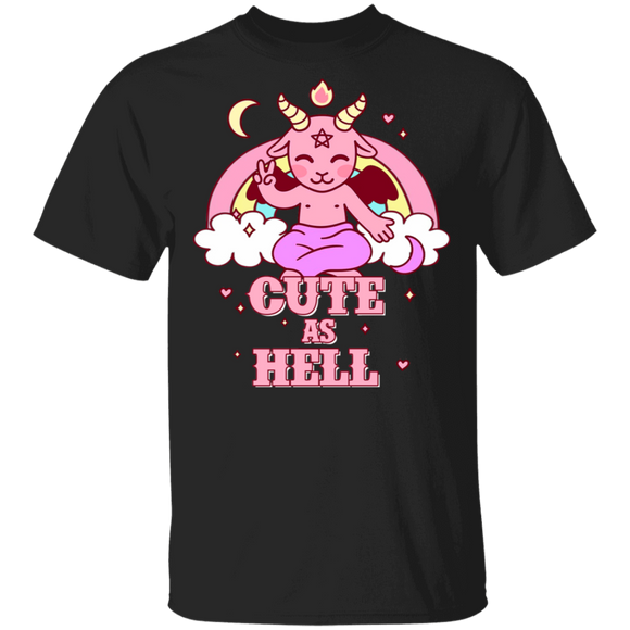 Halloween Shirt Cute As Hell Cute Satan Sheep Lover Halloween Gifts Halloween T-Shirt - Macnystore