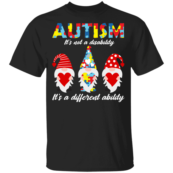 Autism It's Not A Disability It's Gnomes Autism Awareness Youth T-Shirt - Macnystore