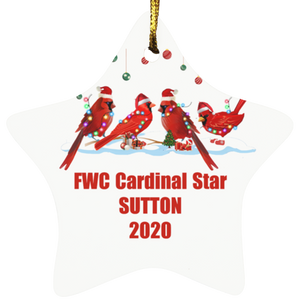 FWC Cardinal Star SUBORNS Star Ornament - Macnystore