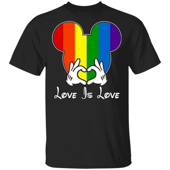 Love Is Love Heart LGBT Mickey Proud LGBT Lesbian Gay Shirt T-Shirt - Macnystore