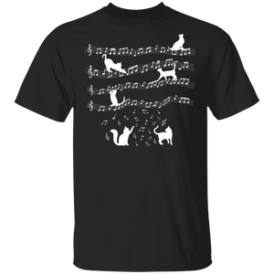 Cat Kitty Playing Music Matching Musician Music Lover Player Singer Music Bands Cat Lover Gifts T-Shirt - Macnystore