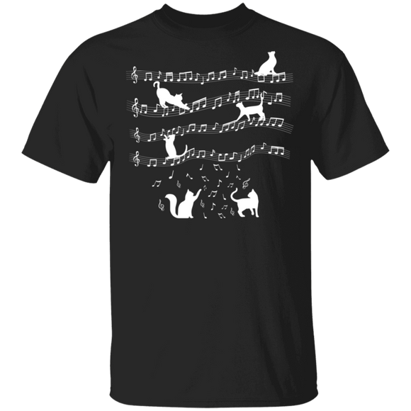 Cat Kitty Playing Music Matching Musician Music Lover Player Singer Music Bands Cat Lover Gifts T-Shirt - Macnystore