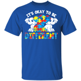 It's Ok To Be Different Cute Elephant Autism Awareness Autistic Children Autism Patient Kids Men Women Elephant Lover Gifts T-Shirt - Macnystore