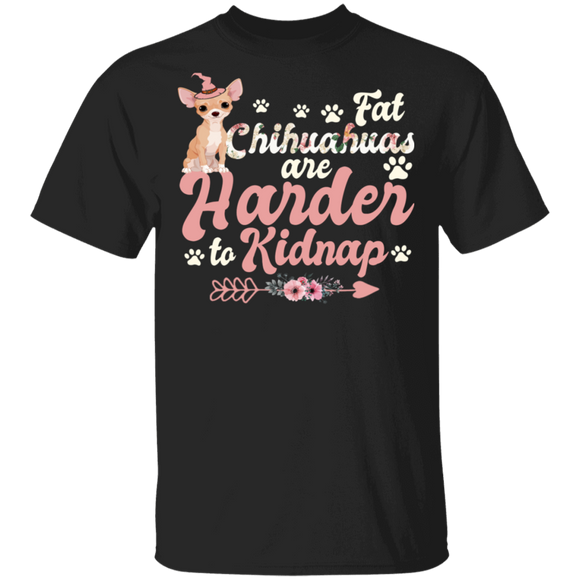 Halloween Shirt Fat Chihuahua Are Harder To Kidnap Funny Chihuahua Dog Lover Gifts Halloween T-Shirt - Macnystore