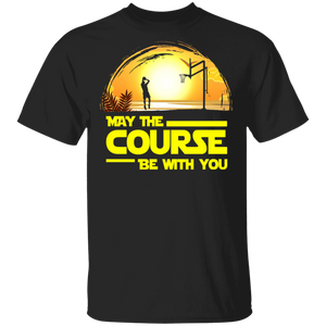May The Course Be With You Silhouette Basketball Player Lover Gifts T-Shirt - Macnystore
