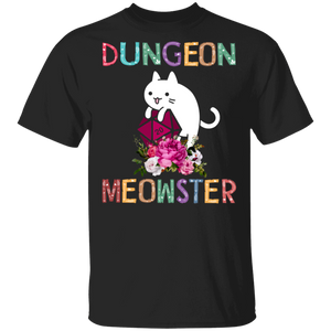 Dungeon Meowster Funny Cat Lover Dungeons & Dragons Game Gamer Nerd Gifts T-Shirt - Macnystore
