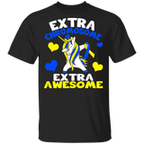 Extra Chromosome Extra Awesome Down Syndrome Awareness Unicorn Lover Cute Down Syndrome Patient Three #21 Chromosomes Kids Mom Dad Gifts T-Shirt - Macnystore