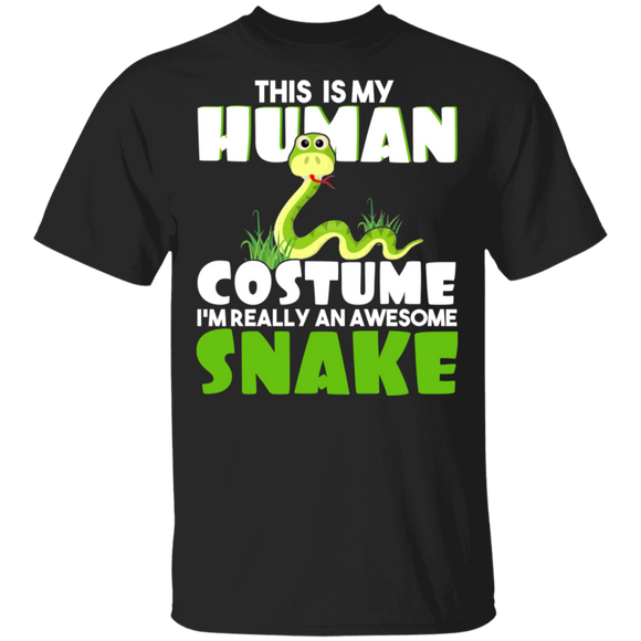 Cute This Is My Human Costume I'm Really An Awesome snake T-Shirt - Macnystore