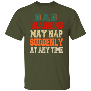 Father's Day Shirt Vintage Dad Warning May Nap Suddenly At Any Time Funny Napping Family T-Shirt - Macnystore