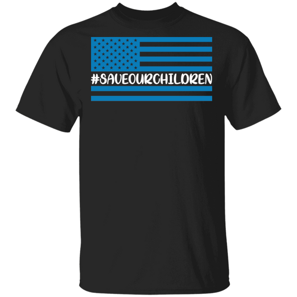 Save Our Children Cool American Flag Gifts T-Shirt - Macnystore