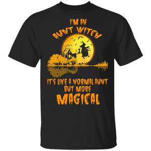 Halloween Witch Shirt I'm An Aunt Witch It's Like A Normal Aunt But More Magical Aunt Gift Halloween T-Shirt - Macnystore