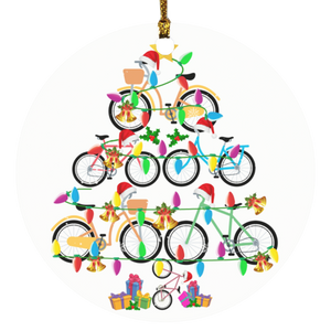 Christmas Ornament Bicycle Driver Christmas Tree Funny Christmas Tree Lights Decorative Hanging Ornaments.png SUBORNC Circle Ornament - Macnystore
