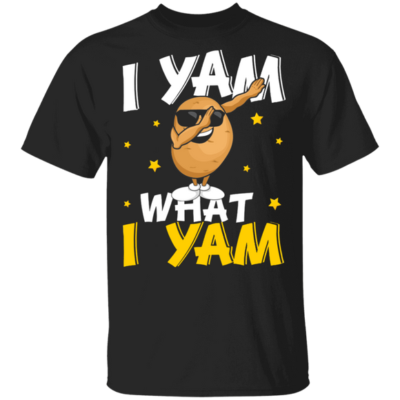 I Yam What I Yam Funny Dabbing Potato Thanksgiving Gifts T-Shirt - Macnystore