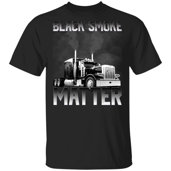 Black Smoke Matter Cool Black Smoke Truck Trucker Environment Gifts T-Shirt - Macnystore