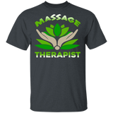 Massage Therapist Cute The Green Lotus On Hands Shirt Matching Men Women Massage Lovers Massage Therapist Gifts T-Shirt - Macnystore