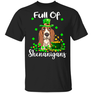 Full Of Shenanigans Leprechaun Beagle Patricks Day T-Shirt - Macnystore