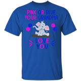 Keeper Of The Gender Pink or Blue Grandma Loves You Elephant T-Shirt - Macnystore